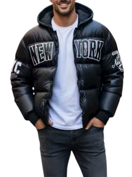 GIUBBOTTO UOMO ECOPELLE PELLICCIA