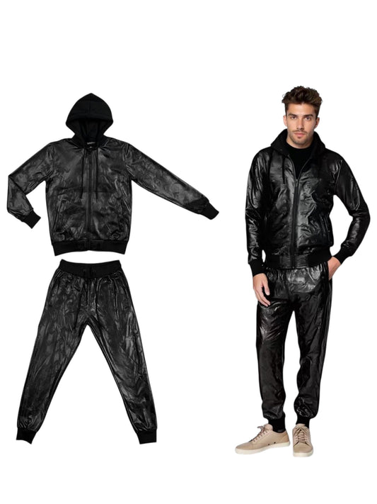 COMPLETO UOMO LUCIDO FELPATO (CONSIGLIAMO UNA TAGLIA IN PIÙ)